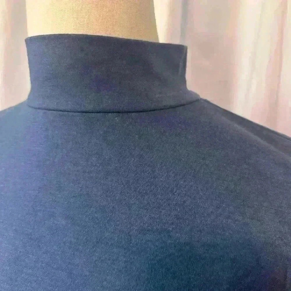 Croft & Barrow 2XL Women’s Blue Mock Turtleneck - Picture 2 of 6
